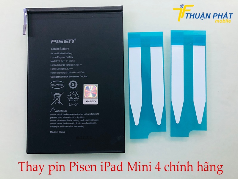 Thay pin Pisen iPad Mini 4 chính hãng