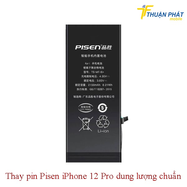 Thay pin Pisen iPhone 12 Pro dung lượng chuẩn