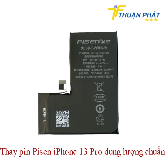 Thay pin Pisen iPhone 13 Pro dung lượng chuẩn