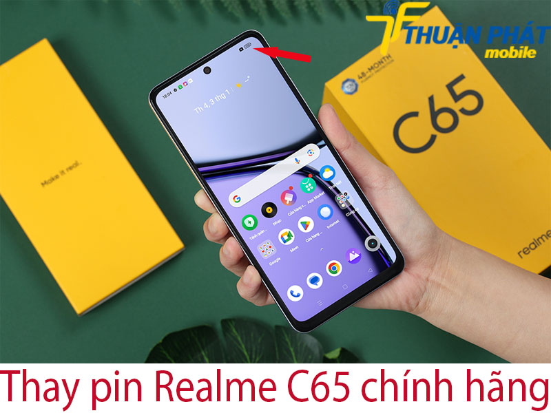 Thay pin Realme C65 chính hãng tại Thuận Phát Mobile