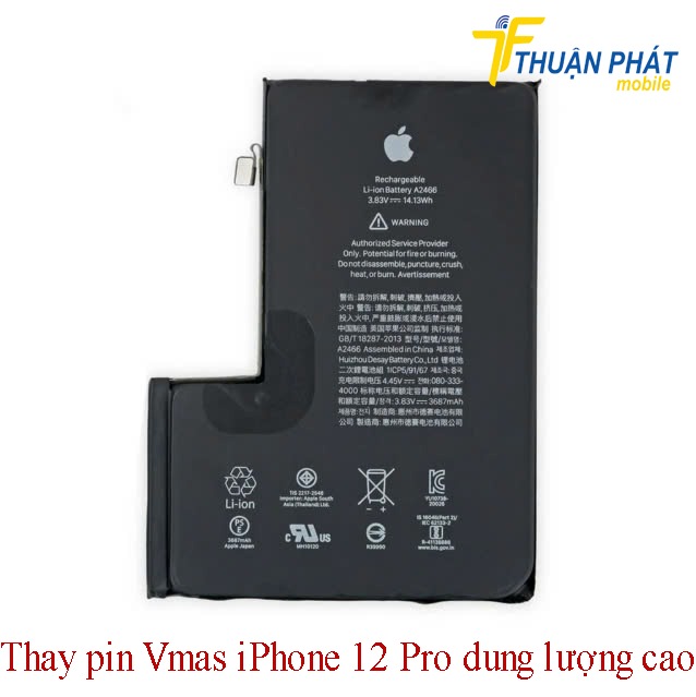 Thay pin Vmas iPhone 12 Pro dung lượng cao