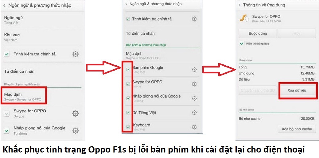 oppo f1s bi loi ban phim