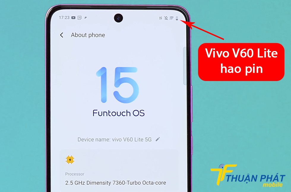 Vivo V60 Lite hao pin