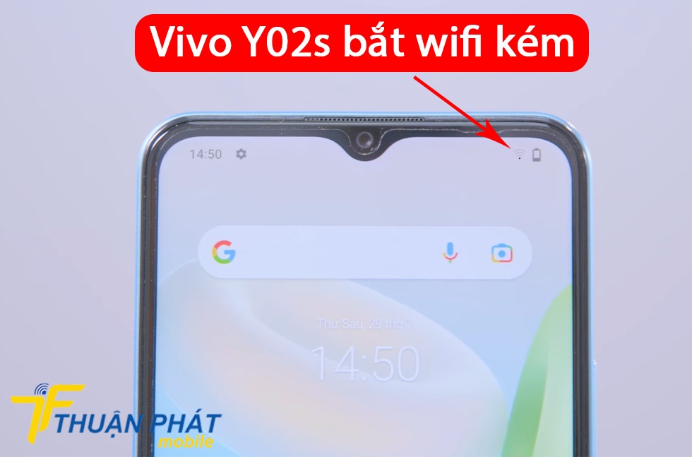 Vivo Y02s bắt wifi kém