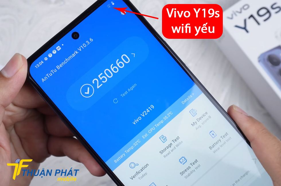 Vivo Y19s wifi yếu