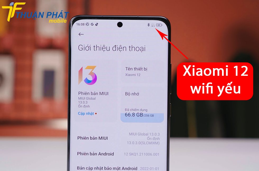 Xiaomi 12 wifi yếu