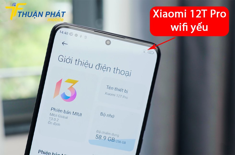 Xiaomi 12T Pro wifi yếu