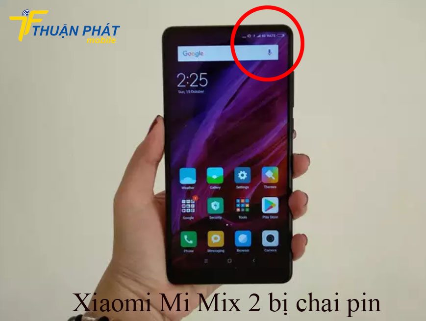 Xiaomi Mi Mix 2 bị chai pin
