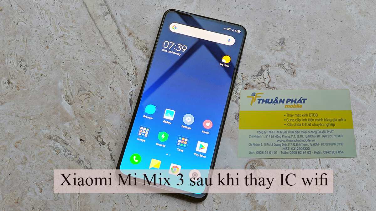 Xiaomi Mi Mix 3 sau khi thay IC wifi