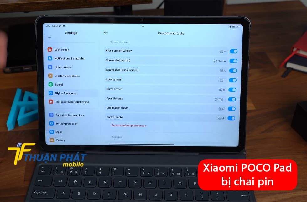 Xiaomi POCO Pad bị chai pin