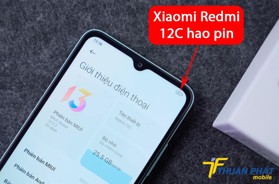 Xiaomi Redmi 12C hao pin