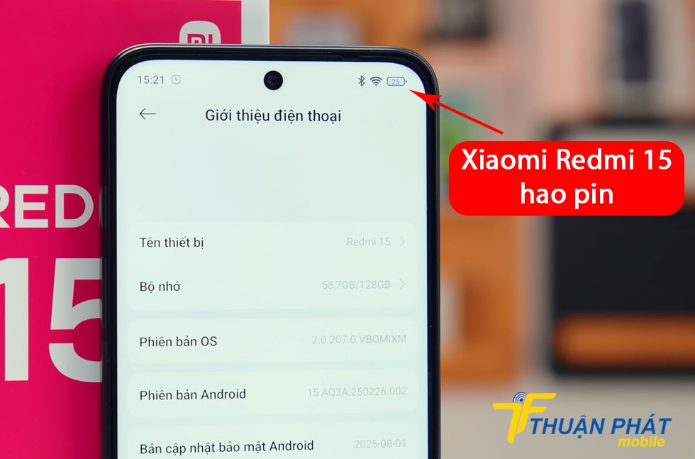 Xiaomi Redmi 15 hao pin