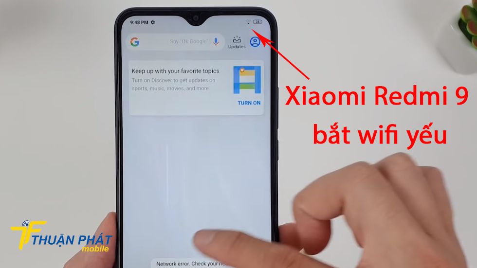 Xiaomi Redmi 9 bắt wifi yếu