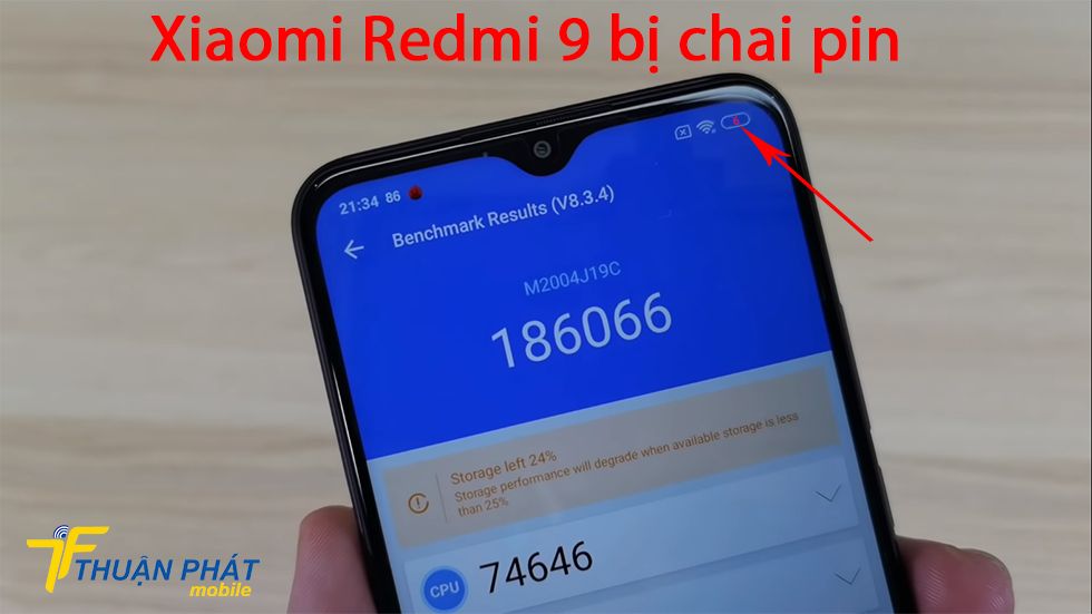 Xiaomi Redmi 9 bị chai pin